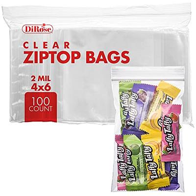 Dirose Reclosable Poly Zip Top Bags - 4 x 6 (100 Count), 2 Mil - Plastic  Ziplock Bags – Resealable Plastic Bags with Zipper - Clear Baggies for  Jewelry, Pills, Candy - Yahoo Shopping