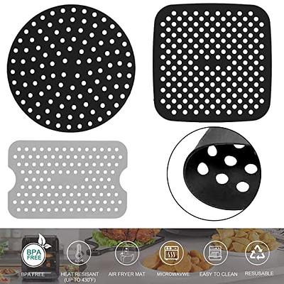  2-Pack OUTXE Square Silicone Air Fryer Liners 8 inch for 4 to 6  QT Reusable Air Fryer Pot Air Fryer Inserts for Oven Microwave Accessories  : Home & Kitchen