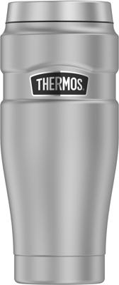 Thermos Stainless King Vacuum Insulated Stainless Steel Beverage Bottle,  16oz, Matte Rustic Red