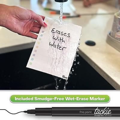 Tackie Markers Fine Point Black 6-Pack: Smudge Free Dry Erase