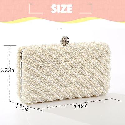 White Evening Clutch Purse Women Party Wedding Purse Box Clutch Bag Silver  Chain | eBay