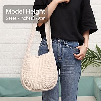  Womens Knited Tote Bag Shoulder Hobo Crocheted Bag