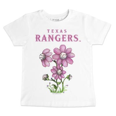 Youth Tiny Turnip White Texas Rangers Heart Banner T-Shirt Size: Medium