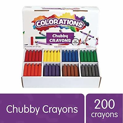 Colorations Chubby Crayons for Kids Set of 200 Rainbow Crayons Classroom  Supplies (2-11/16L x 9/16Dia Each), Toddler Crayons, Bulk, Washable, Non- Toxic, Jumbo - Yahoo Shopping