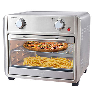 Black Decker Crisp N Bake Air Fry Toaster Oven 1500 W Toast Bake Browning  Frozen Pizza Broil Keep Warm Convection Reheat Silver Black - Office Depot
