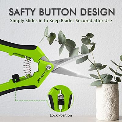  Lumo-X Trimming Scissors 2 Pack Pruning Snips with STRAIGHT  Blades for Precision Buds Trimming, Indoor/Outdoor Garden Trimming, Bonsai,  Hydroponics (Straight Blades) : Patio, Lawn & Garden