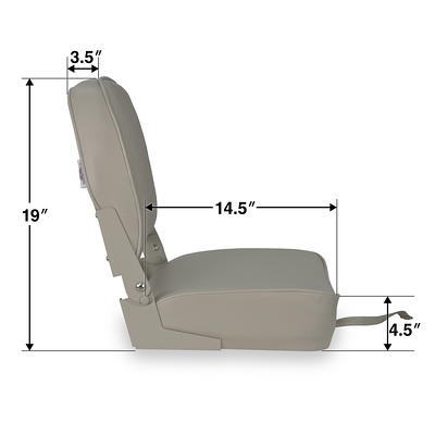  Leader Accessories A Pair Of Elite Low/High Back Folding Fishing  Boat Seat