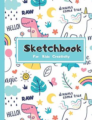 Sketchbook for Kids: Adorable Unicorn Large Sketch Book for