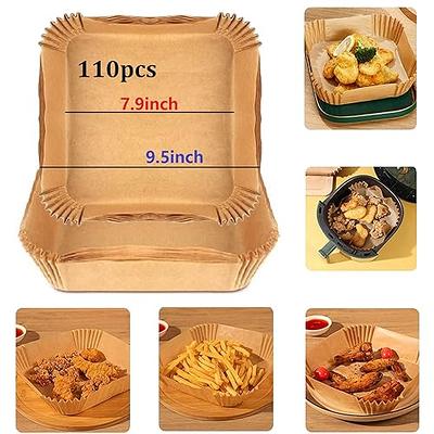100Pcs Air Fryer Liner Baking Paper Oven Steamer Non-Stick Square Paper NEW  US