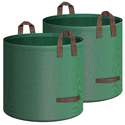 6-Pack 72 Gallons Reusable Garden Waste Bags with 4 Handles ,Lawn Pool Garden Heavy Duty Waste Bag for Loading Leaf,Trash ,Yard Waste Bags (h30 inch x