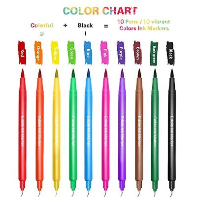 Edible Markers Food Coloring Pens 12 Colors,Upgrade Double Sided Food Grade  Edible Pens,Gourmet Writer