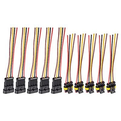 5 Pairs 2 Pins Way Auto Car Waterproof Electrical Wire Cable
