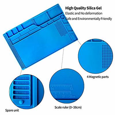 Kaisi S-180 Large Silicone Soldering Mat Magnetic Repair Work Mat, Heat  Resistant Insulation Large Platform Station Pad for Soldering, Electronics,  Computer Repair, Size 21.6 x 13.8 inch - Yahoo Shopping