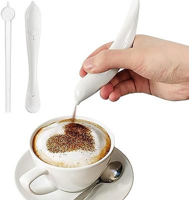 Electrical Latte Art Pen for Coffee Cake Spice Pen Cake Decoration Pen  Coffee Carving Pen Baking Pastry Tools Red 