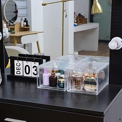 Clear Acrylic Stackable Drawer Organizer Cosmetics Make Up Bathroom Kitchen