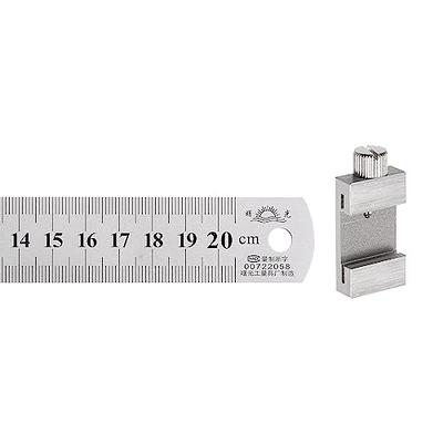 HARFINGTON 2 in 1 Stainless Steel Ruler with Scriber Block 20cm/8 Metric  and Inch Metal Ruler with 27mm Length Brass Locating Vernier Slider for  Woodworking DIY Measuring, Silver Tone - Yahoo Shopping