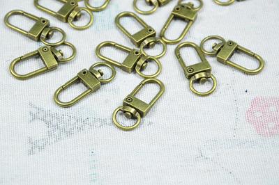 Lobster Swivel Clasps With Split Key Rings Keychain Key Rings Silver Gold  Bronze Copper Black - Yahoo Shopping