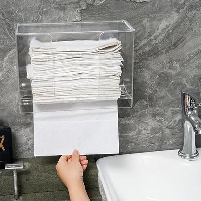 Upright Suction Cup Decorative Table Countertop Stainless Steel Paper  Tissue Towel Holder Stand Rack for Home Restaurant Kitchen