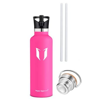 32 oz. Vacuum Insulated Stainless Steel Water Bottle Buzio Color: Pink/Yellow