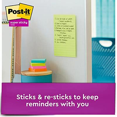 Post-it Super Sticky Notes, 3 in x 3 in, 5 Pads, 2x the Sticking Power,  Black, Recyclable (654-5SSSC)