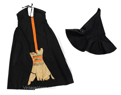 Hand Made Child's Colonial Dress With Mop Hat Costume by