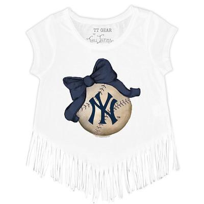 Girls Youth Tiny Turnip Navy New York Yankees Nacho Helmet Fringe