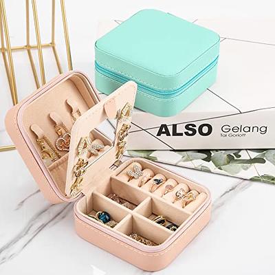 1pc Double-layer Jewelry Box Necklace Earrings Rings Storage Case
