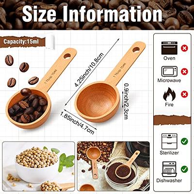 Coffee Scoop 1 Tablespoon, 1/8 Cup Stainless Steel Tablespoon Scoop  Tablespoon Measure Spoon for Coffee, Tea, Sugar, Flour, 30ml Coffee Scooper