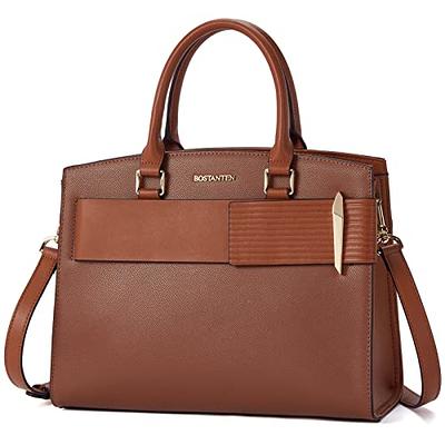 BOSTANTEN Women Leather Handbag Designer Top Handle Satchel Shoulder Bag  Crossbody Purse