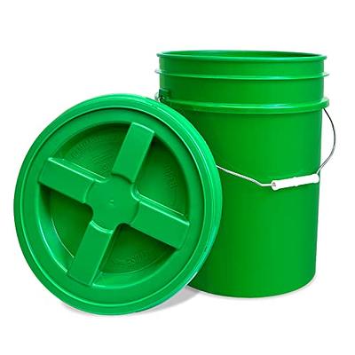 6 Gallon API White Bucket with Gamma Seal Lid (green) 