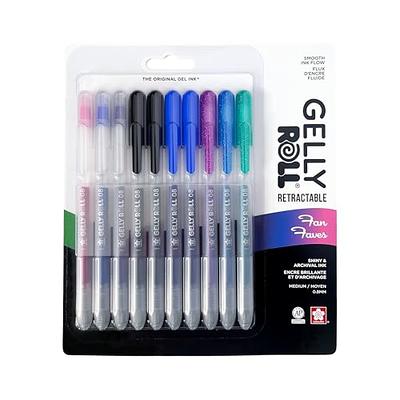 SAKURA Gelly Roll Retractable Gel Pens Colored - Sparkle Set - Medium Point  Ink Pen for Journaling, Art, or Drawing - Colored Gel Pens with Glitter,  Metallic, Blue & Black Pens - 10 Pack - Yahoo Shopping