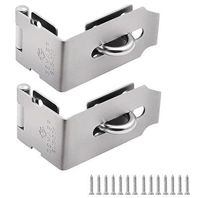 GEMASP Hasp Latch 2 Pack, 90 Degree Solid 304 Stainless Steel File Cabinet Lock  Desk Drawer Lock, Safe Security Padlock Latch Hasp Lock for Personal  Privacy - Yahoo Shopping