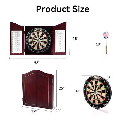 GLD Products Bristle Dartboard and Cabinet with Darts