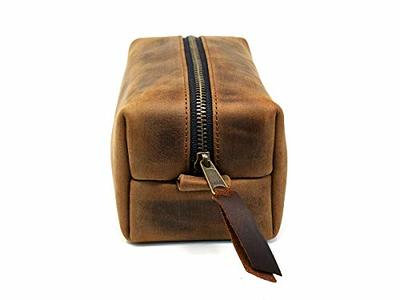 Aaron Leather Goods Toiletry Pouch Water Proof Lining King Size