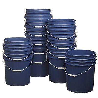 Hudson Exchange Premium 3.5 Gallon Bucket with Spouted Lid, HDPE, Black, 4 Pack