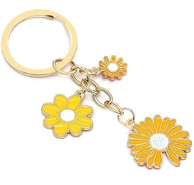 Lemon Keychain - 1 Set Fruit Key Ring for Women Yellow Car Accessories Best Gift to Friends Kids Family