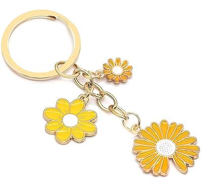 Keychain Key Ring Flower Women, Flower Keychain Keyring