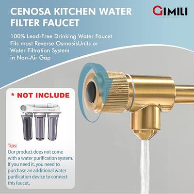 KRAUS Purita 100% Lead-Free Kitchen Water Filter Faucet in Brushed Gold