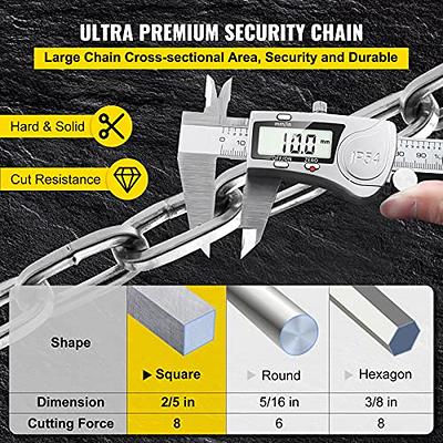 ArtnIndia Security Chain Lock,Bike Chain Lock, Premium Case-Hardened  Security Chain ,Cannot Be Cut with Bolt Cutters Or Hand Tools, Ideal for