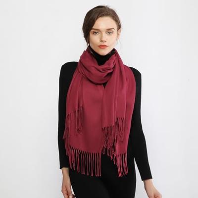 RIIQIICHY Scarfs for Women Winter Dark Red Pashmina Shawls and Wraps for Evening  Dresses Warm Large Scarves Wedding Shawl - Yahoo Shopping