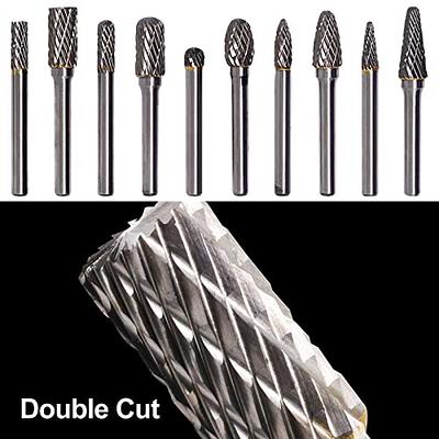 Sworker Carbide Burr Set Compatible with Dremel 1/8 Shank 10PCS Die  Grinder Rotary Tool Rasp Bits Wood Carving Accessories Attachments Cutting  Burrs Metal Grinding Engraving Porting Double Cut - Yahoo Shopping