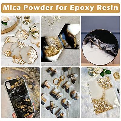 HTVRONT White Mica Powder for Epoxy Resin - 3.5 oz (100g) Nature Non-Toxic  Mica Pigment Powder