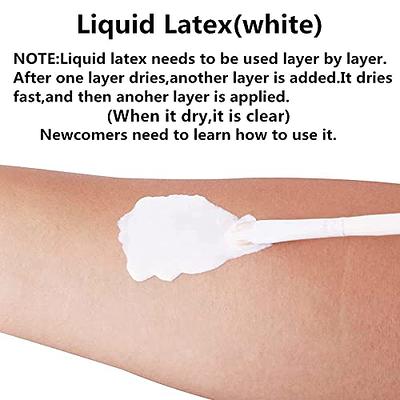  Go Ho Liquid Latex SFX Makeup(1 oz),Halloween Monster Zombie  Makeup,Quick Drying Multi-Purpose Liquid Face Paint for Scar Wound Peeling  Skin Wrinkles Stipples Burns Blisters,Light Flesh : Beauty & Personal Care