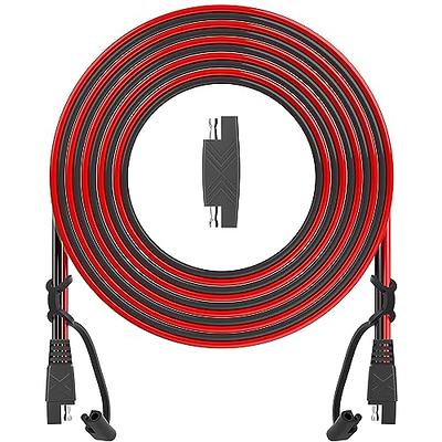 ELECTOP 10AWG SAE Connector Extension Cable, SAE Quick Connector Disconnect  Plug SAE Power Automotive Extension Cable Solar Panel Cable Wire(2 Pack)