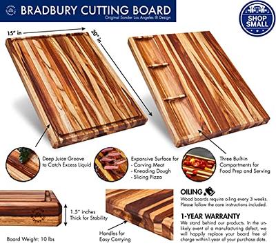 Large Thick Acacia Wood Cutting Boards For Kitchen, 20 X 15 X 1.5