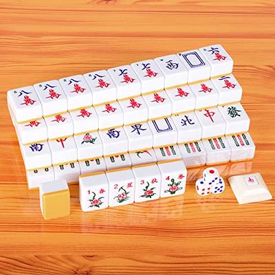 Chinese Mahjong With 144 Numbered Melamine Tiles , 2 Dice Travel