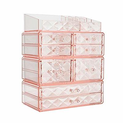  Feadily Acrylic Jewelry Organizer Box, Jewelry Drawer Organizer  With 5 Drawers 120 Grids, Clear : Clothing, Shoes & Jewelry