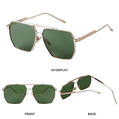 Mens Full Oversized Flat Frame Square Sunglasses Ideal Choice For