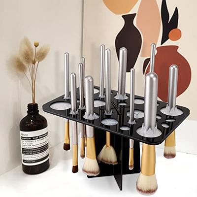 MONSTINA Makeup Brush Organzier Bag,High Capacity Portable Stand-Up Makeup  Brush Holder,Professional Artist Makeup Brush Sets Case Waterproof