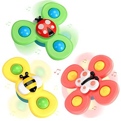 3PCS Suction Cup Spinner Bath Toy for 1 2 Year Old Baby Toys Spinning Top  Baby T